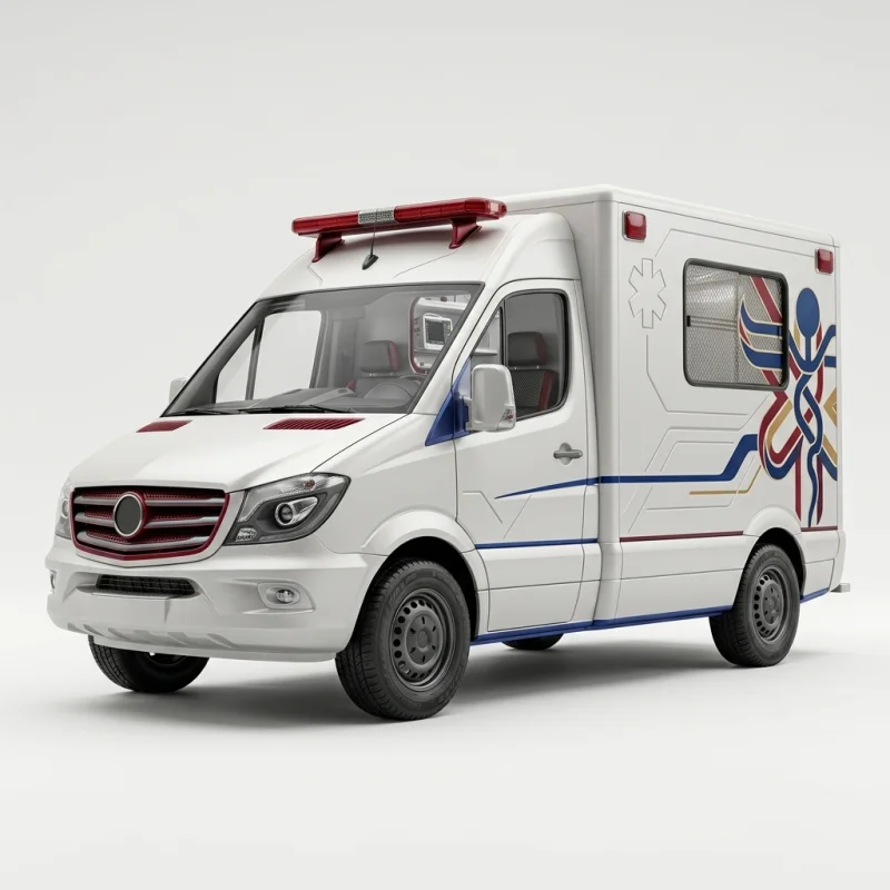 ambulância com equipe para eventos